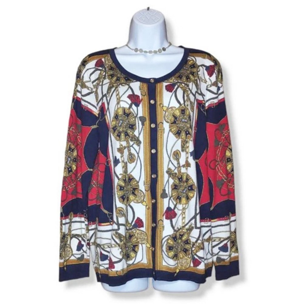 Talbots Status Print Charming Cardigan - image 3